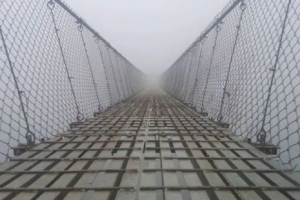 Suspension bridge constructed at Kolubung Ramitedanda in Jhapa